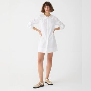 J.Crew Ruffle-collar mini shirtdress in cotton poplin BS809